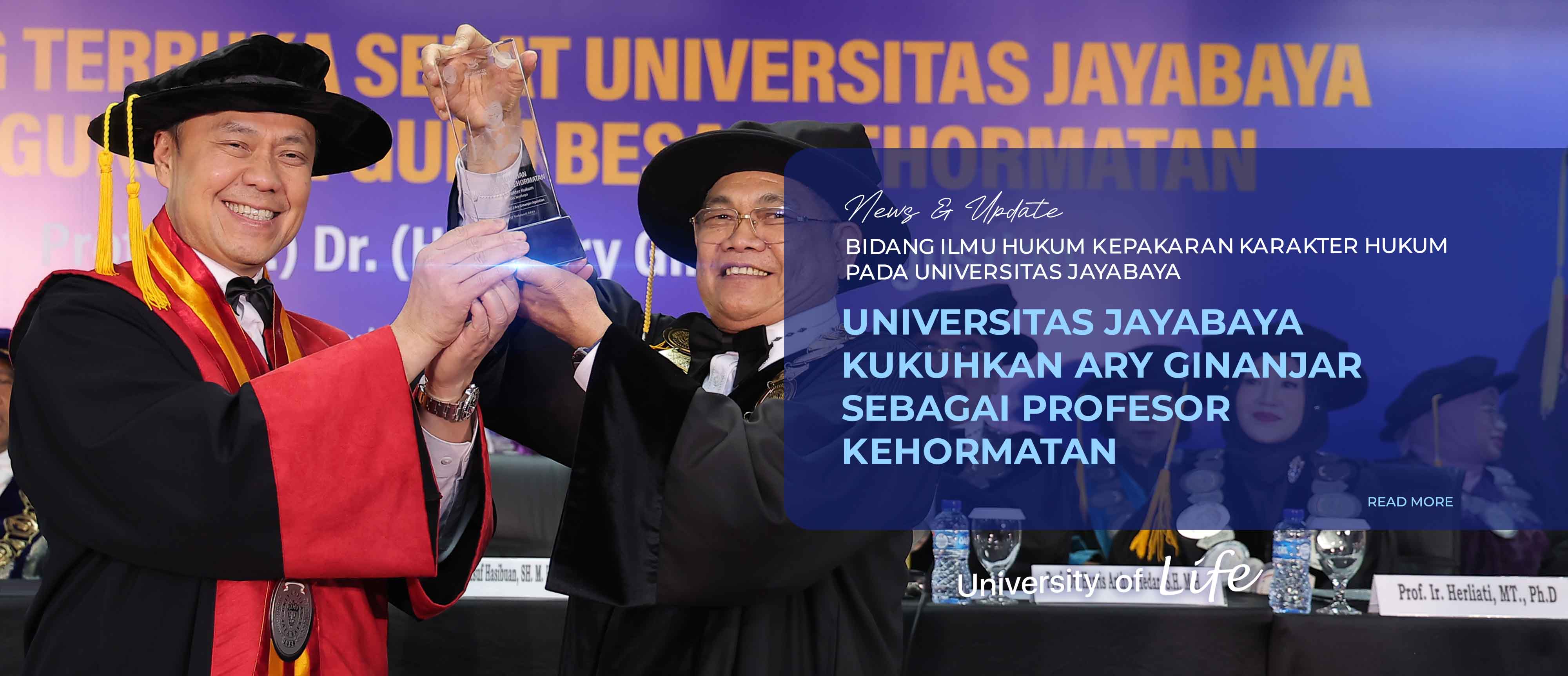 Universitas Jayabaya Kukuhkan Bapak Ary Ginanjar Agustian sebagai Profesor Kehormatan Bidang Penguatan Karakter Hukum