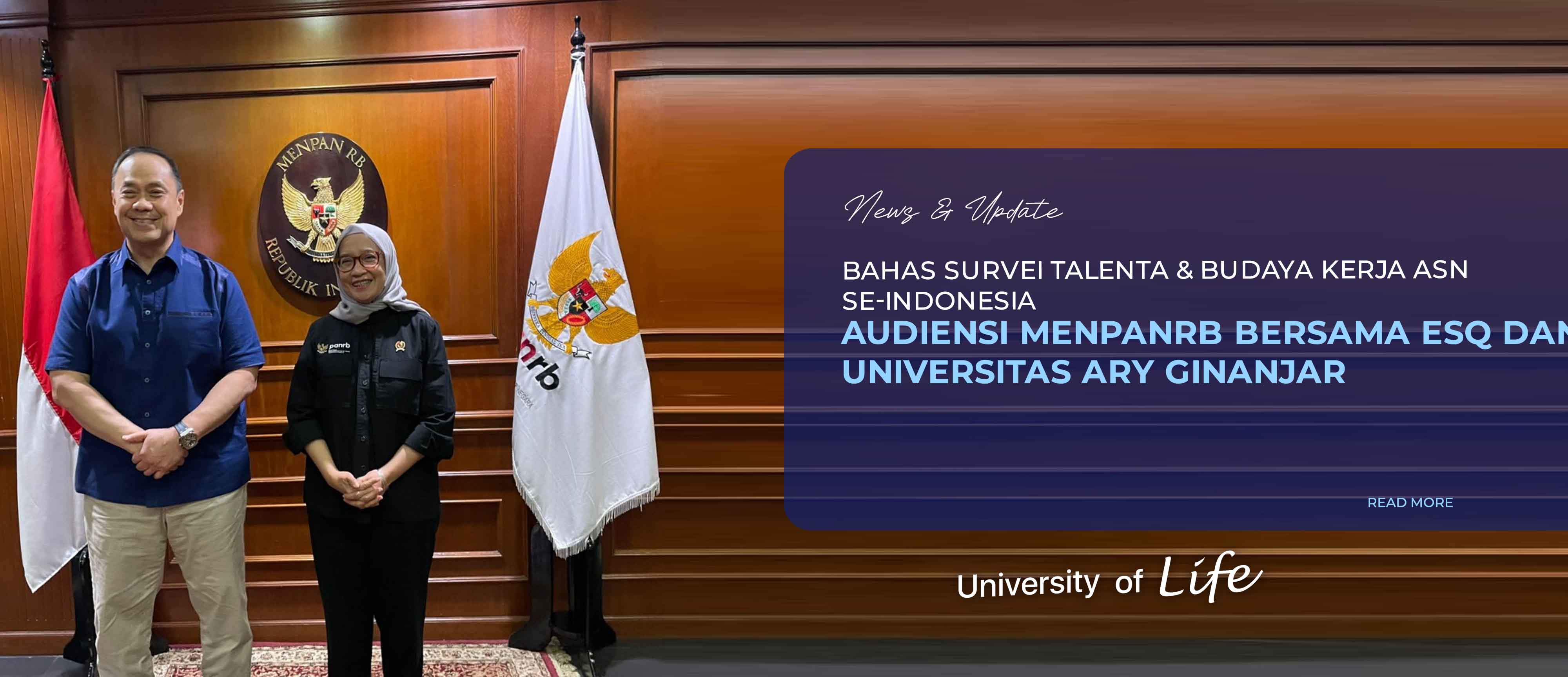 Universitas Ary Ginanjar dan KemenPANRB Bahas Survei Talenta & Budaya Kerja ASN Menuju Indonesia Emas