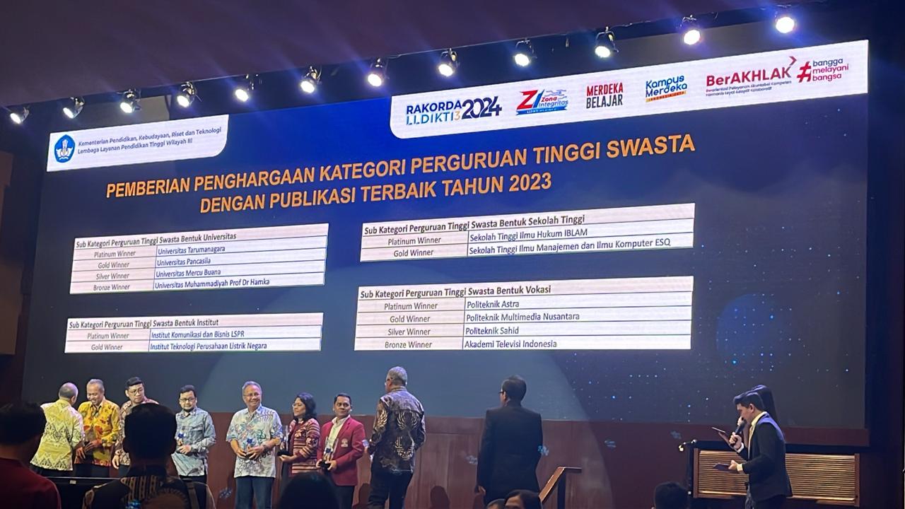 ESQ Business School Dinobatkan Sebagai Publikasi Terbaik Gold Winner Tahun 2023 dari LLDikti III 4